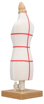 Image de Mannequin pour vêtements de poupée, 12,2 pouces, en toile, pour la couture, présentoir de table pour vêtements, avec base en bois, idéal pour la création de patrons de couture, l'enseignement, style 2