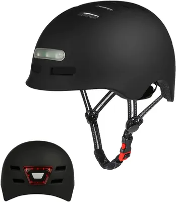 Obrázek produktu pro Cyklistická přilba, USB dobíjecí LED světlo, bezpečnost elektrických koloběžek, přilba na koloběžku