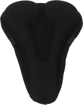 Productafbeelding van Fiets Zadelhoes - Comfortabel Kussen - Lange Ritten - Ademend Duurzaam - 28.5 x 19 cm - Zwart