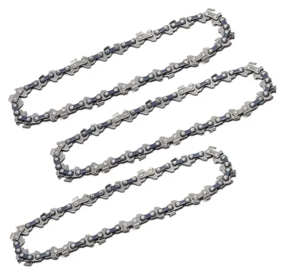 Imagen del producto de 3 mini motosierras de 4 pulgadas con 28 dientes, cadena de repuesto