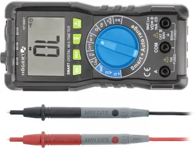 Produktbild von HÖGERT TECHNIK - SMART Digitalmultimeter mit Auto-Erkennung, TRUE RMS, NCV, LCD, LIVE-Funktion, Taschenlampe, Kapazitätsmessung, für Elektro-, Kfz- und Installationsarbeiten