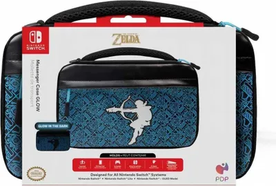 Produktbild von PDP 500-139-SKSG, Hartschalenkoffer, Nintendo, Schwarz, Blau, Nintendo Switch, Nintendo Switch Lite, Bruchfest, Tropfsicher, Staubresistent, Kratzresistent, Reißverschluss