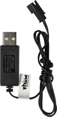 Produktbild von vhbw USB-Ladekabel für RC-Akkus mit SM-2P-Anschluss, RC-Modellbau Akkupacks - 60 cm 6 V