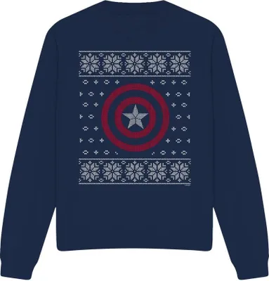 Immagine prodotto di Capitan America - Felpa per bambini/ragazzi Unisex TV4137 (XXL) (Marineblau)