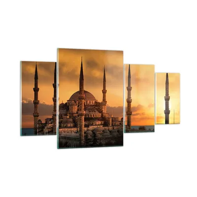 Produktbild von Bilder auf glas - Sonnenuntergang istanbul türkei reise - 160x90cm - Glasbilder - Wandbilder - Kunstdruck - Wanddekoration aus Glas - Glas Bilder - Wandbild auf Glas - GDL160x90-2846