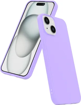 Zdjęcie produktu dla Etui na telefon Smartphonica do iPhone'a 15 Silicone z miękką osłoną wewnętrzną - Etui na tył z miękką osłoną wewnętrzną - fioletowe