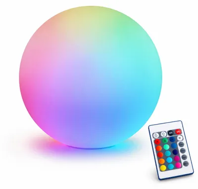 Produktbild von LED Solar-Kugelleuchte Ø 30 cm RGB Farbwechsel IP54 Akku Garten Terrasse Balkon