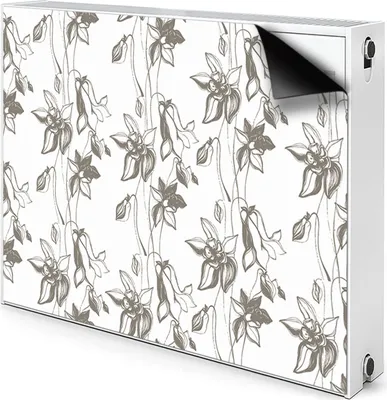 Obrázek produktu pro Magnet na radiátor Magnet Mat kryt radiátoru kryt radiátoru topení 80x60 cm - kresba, květiny