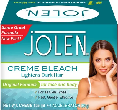 Productafbeelding van 1x Krem Jolen, bleekcrème voor gezichts- en lichaamsbeharing, wenkbrauwen en handen, ORIGINELE FORMULE, 125 ml
