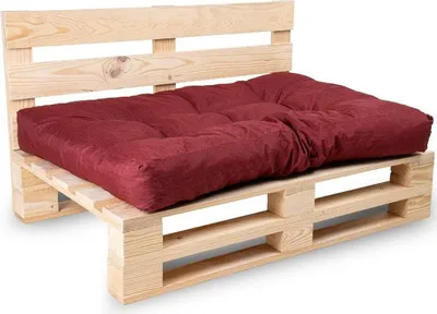 Image de Coussins palette assise en polyester BANANAIR 120x80x15 cm rouge