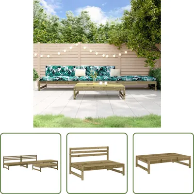 Produktbild von The Living Store 4-tlg. Garten-Lounge-Set Kiefernholz Imprägniert
