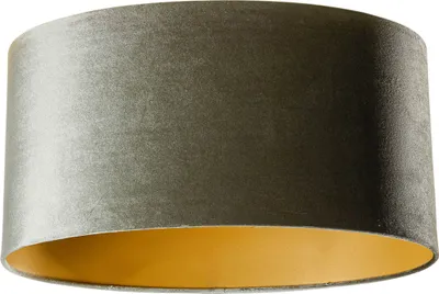 Produktbild von Samtlampenschirm Grün mit Goldener Innenseite Oval 50 33 25