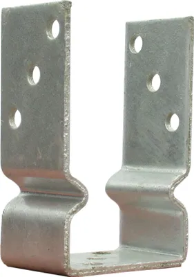 A metal U-shaped bracket with holes for mounting.