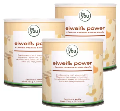 Produktbild von for you power Eiweiß Dreierpack
