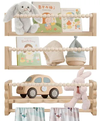 Zdjęcie produktu dla Zestaw 3 półek ściennych dla dzieci, 40 cm