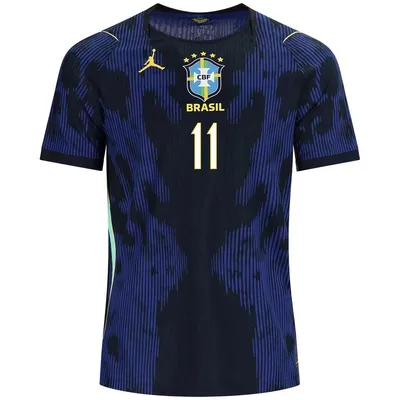 Immagine prodotto di #11 RAPHINHA Maglia da calcio Brasile da trasferta, versione giocatore, per i Mondiali 2026, per bambini e adulti. TAGLIA:XL
