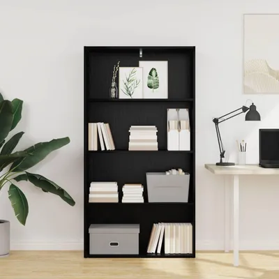 Image de Maison Exclusive - Meuble de rangement indépendant aspect chêne noir 80 x 30 x 152 cm