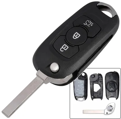 Obrázok produktu pre Flip puzdra na kľúč Techstar s 3 tlačidlami a čepeľou HU100 pre Opel Astra K 2015-2019