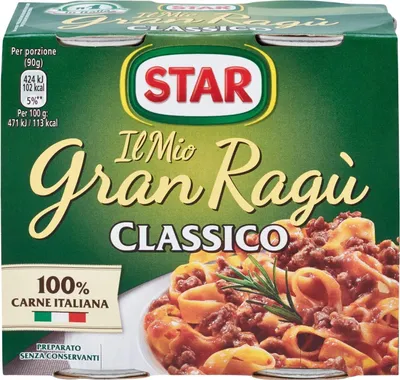 Produktbild von Gran ragù Star Classico italienische Fleischsauce 2 x 180 g