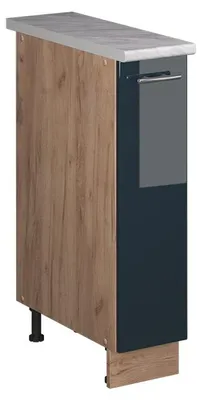 Obrázok produktu pre Lekárenská skrinka Vicco Fame-Line Tmavo modrá vysoký lesk/Dub Goldkraft 20 cm, AP Marble, Model 62131