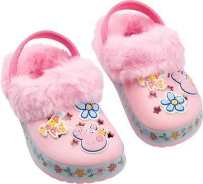 Produktbild von Peppa Pig - Blumen Clogs für Mädchen, Pelzgefüttert NS9612 (24 EU) (Pink)