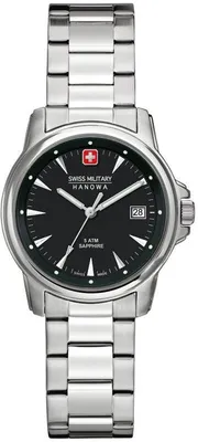 Produktbild von Swiss Military Hanowa Swiss Recruit Lady Prime Damenuhr silber/schwarz 06-7230.04.007