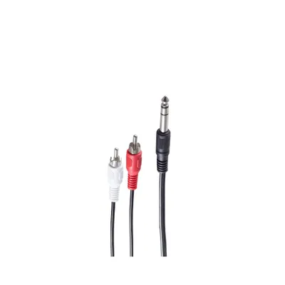 Immagine prodotto di shiverpeaks BS30511 Cavo audio 1,5 m 6,35 mm 2 x RCA nero (BS30511)