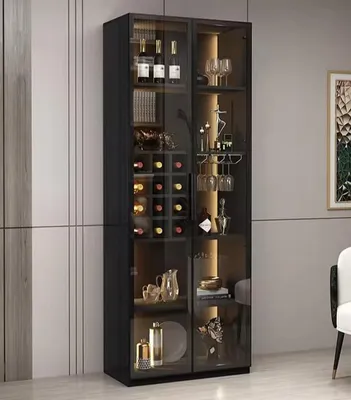 Produktbild von Weinschrank Schrank Weinregal Glasschrank Weinkühlschrank Flaschenregal