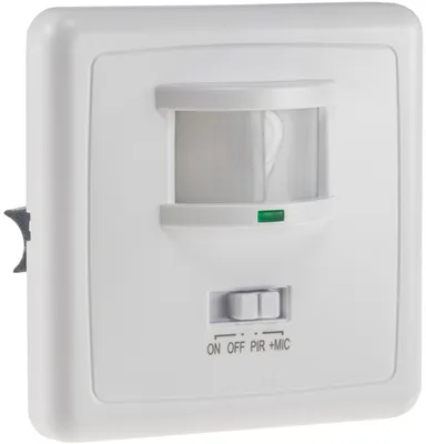 Produktbild von Bewegungsmelder 160° Unterputz IR & Akustik Sensor 3-Draht weiß