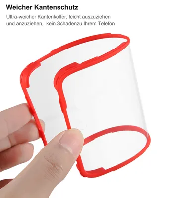 Produktbild von 360° Grad Hülle für Samsung Galaxy S24 vollschutz mit Integriertem Displayschutz Rot
