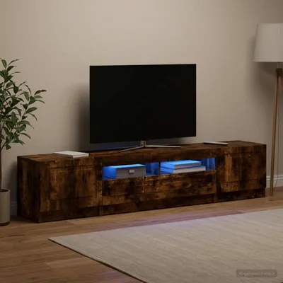Obrázok produktu pre Maison Exclusive – 5-dielna LED televízna skrinka, drevotrieska, Imitácia duba