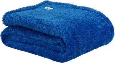 Produktbild von DoubleDry Teddy Kuscheldecke - 130x170 cm -   - Weiche Sofadecke - Flauschige Wohndecke - Blau
