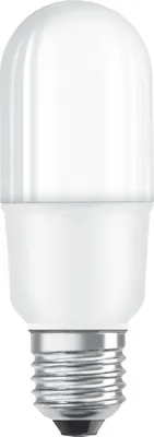 A white LED light bulb with a silver screw base against a white background.