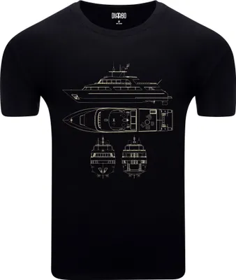 Obrázok produktu pre Diarbo pánske tričko s modrotlačou yacht black veľkosť XXXL