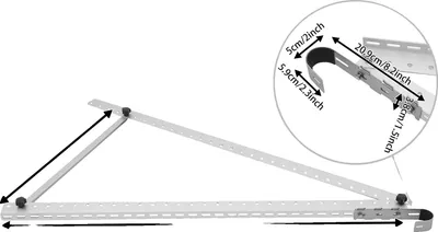 Produktbild von Solarmodulhalterung, verstellbare Neigung, langlebige Aluminiumkonstruktion, Silber