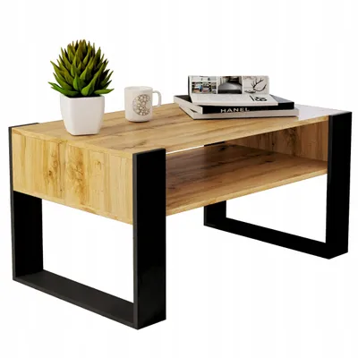 Produktbild von Couchtisch Eiche WOTAN 90x50 Cm Retro Loft