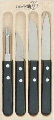 Produktbild von Laguiole André Verdier Küchenmesser-Set - 4-teilig - Holz/Edelstahl - Französische  Laguiole André Verdier Küchenmesser-Set - 4-teilig - Holz/Edelstahl - Französische