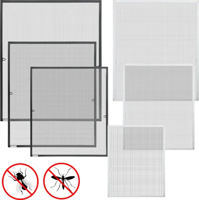 Obrázok produktu pre Clanmacy sieťka proti hmyzu okenná sieťka proti komárom s hliníkovým rámom sada sieťka proti komárom sieťka proti hmyzu gáza 100x120cm antracit