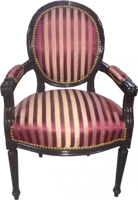 Obrázok produktu pre Salónne kreslo Bordeaux Red / Purple Stripe / Brown Mod2