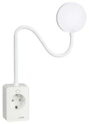 LED Steckdosenlampe dimmbar Steckerleuchte flexibel Nachtlicht mit USB-C SEBSON