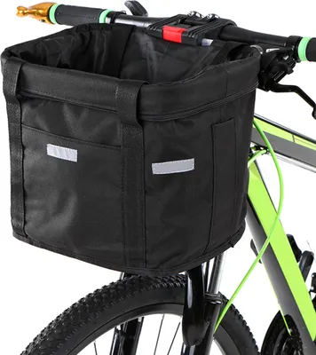 Produktbild von Fahrrad Vorderkorb Abnehmbare wasserdichte Fahrradlenkkorb Pet Carrier Rahmentasche