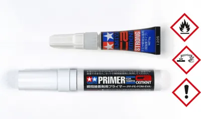 Produktbild von Tamiya CA-Cement/Primer Set 3g PP/PE/POM