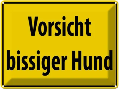 Produktbild von vianmo Blechschild 30x40 cm Vorsicht bissiger Hund