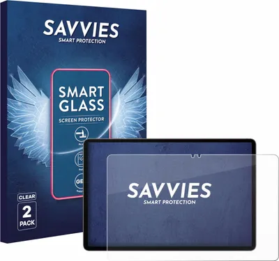 Produktbild von 2x Savvies Schutzglas Folie für Samsung Galaxy Tab S9 FE 9H Panzer Schutzfolie Glas Displayschutz klar transparent