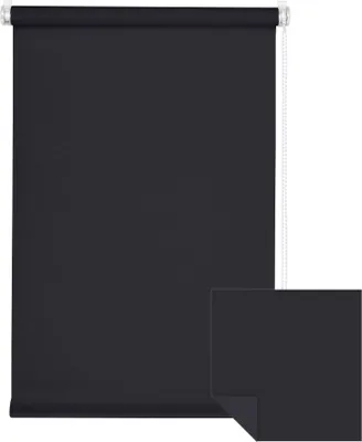 Produktbild von Verdunkelungsrollo Fenster ohne Bohren Tenebra Klemmfix 85x160cm schwarz VICTORIA M