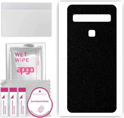 Produktbild von apgo Rückseite Schutzfolie, Skin, kompatibel mit TCL L10 Lite, Hinten Displayschutzfolie aus Vinylfolie, kratzfest, einfache Montage - Mattschwarz