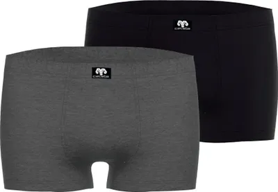 Produktbild von CECEBA Herren Boxershorts, 2er Pack - Konvex, Unterwäsche, Logo, einfarbig Schwarz/Grau 6XL