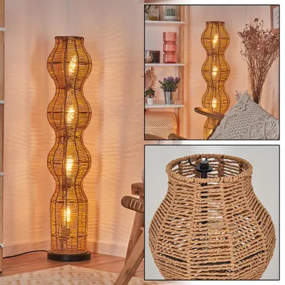 Produktbild von Argenta Stehlampe mit Schirm aus Rattan im skandinavischen Design
