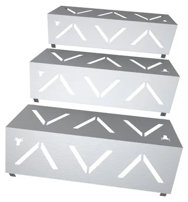 Produktbild von Gasgrill Hitzereflektoren Edelstahl für Rösle Videro G4, Farbe:3er Set Matt Bulle