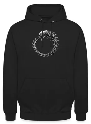 Produktbild von Spreadshirt Alchemy England Alchoboros Gothic Uni Hoodie, 4XL, Schwarz